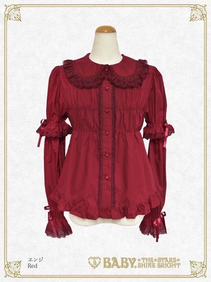 Detachable sleeve babydoll blouse