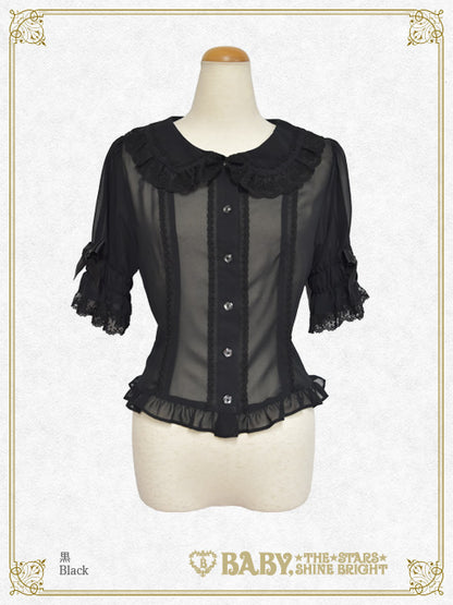 La Petite Fleur5分袖シフォンブラウス