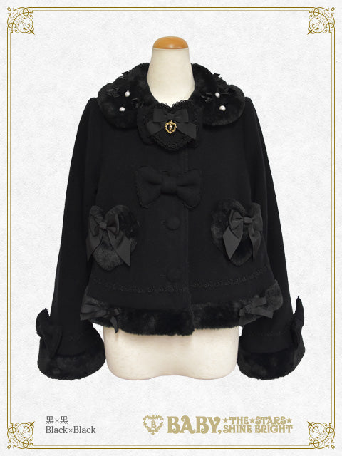 【Build-to-order】Heart Ribbon Short Coat