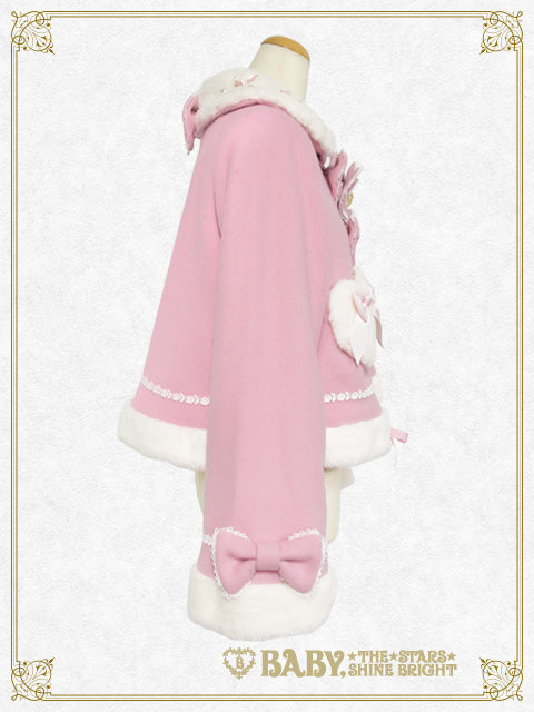 【Build-to-order】Heart Ribbon Short Coat