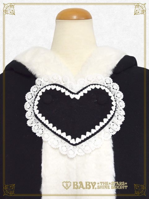 【Build-to-order】Heart Bunny ears fur Cape