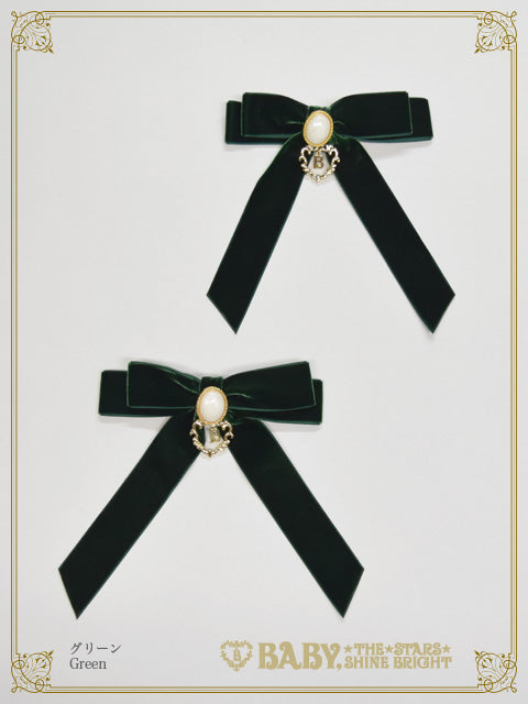 Velveteen ribbon clip