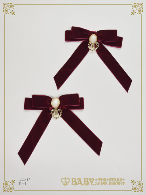 Velveteen ribbon clip