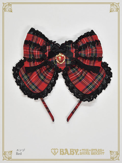 [Pre-order] Sweet Wing Tartan Check head bow