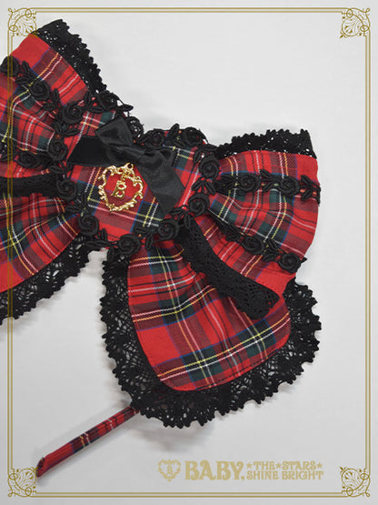 Sweet Wing Tartan Check head bow