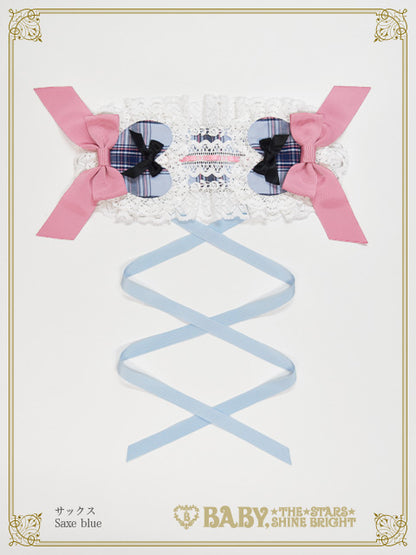 Sweet Wing Tartan Check Head Dress