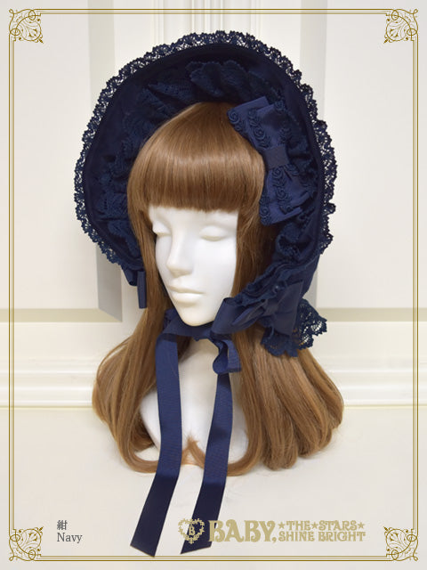 Velveteen Torsion Lace Bonnet