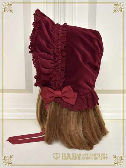 Velveteen Torsion Lace Bonnet
