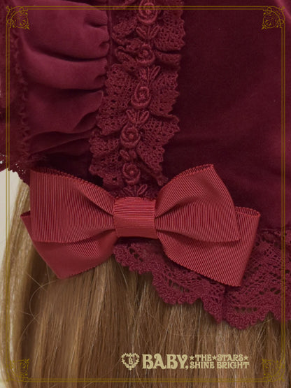 Velveteen Torsion Lace Bonnet