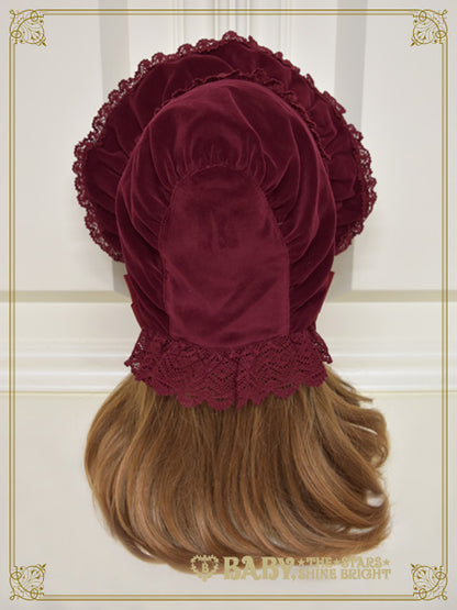 Velveteen Torsion Lace Bonnet