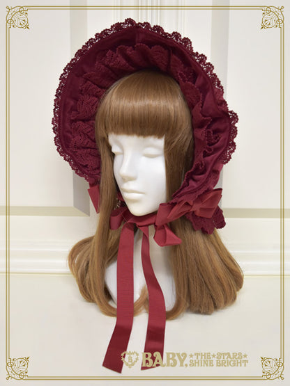 Velveteen Torsion Lace Bonnet
