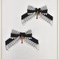  Croix de Noёl Blanche ribbon clip