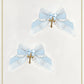  Croix de Noёl Blanche ribbon clip