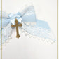  Croix de Noёl Blanche ribbon clip