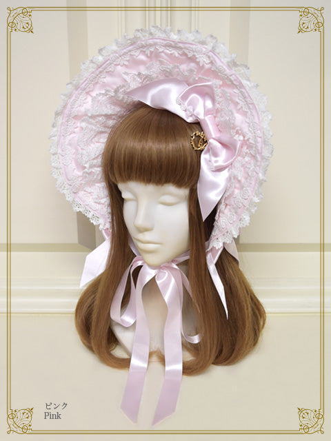 Romantic Rose Half Bonnet (Cotton Satin)