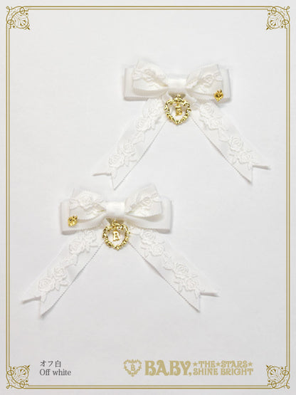 Créme Chantilly Princess ribbon clip