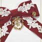 Créme Chantilly Princess ribbon clip