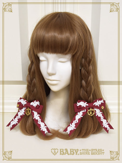 Créme Chantilly Princess ribbon clip