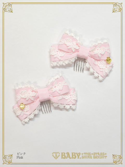 Créme Chantilly Princess ribbon comb