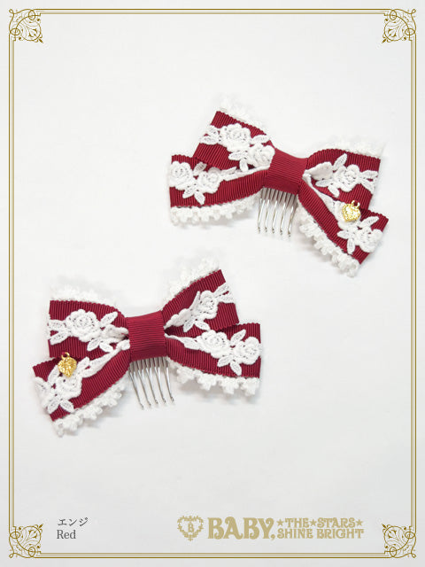 Créme Chantilly Princess ribbon comb