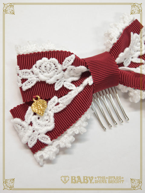 Créme Chantilly Princess ribbon comb