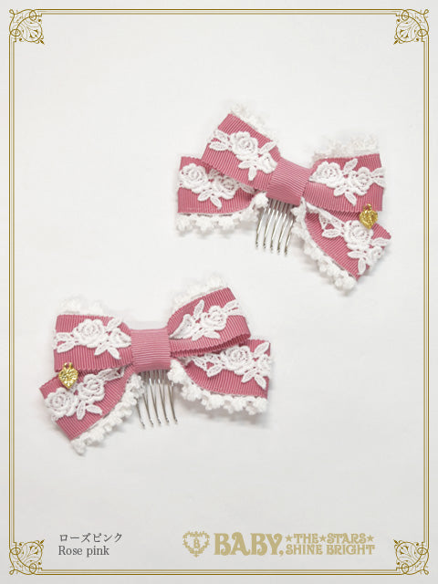 Créme Chantilly Princess ribbon comb