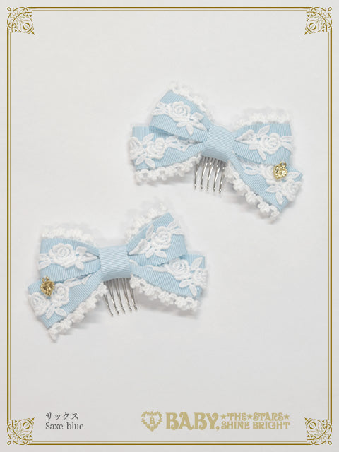 Créme Chantilly Princess ribbon comb