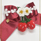 Swinging Strawberry Garden Ribbon Clip