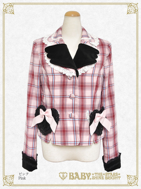 [Pre-order] Sweet Wing Tartan Check Jacket