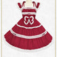 Innocent Ribbon Frill shirring jumper skirt