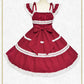 Innocent Ribbon Frill shirring jumper skirt