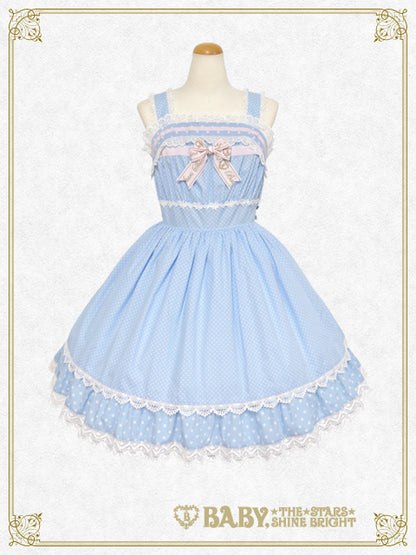 Dot Baby Ribbon Jumper Skirt