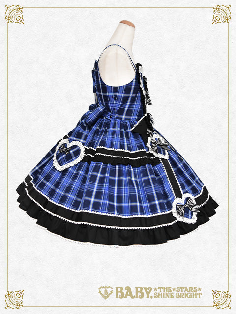 [Pre-order] Sweet Wing Tartan Check Jumper Skirt