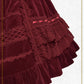 Velveteen lace frill jumper skirt