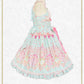 Hanamomo Shangri-La pattern ribbon jumper skirt