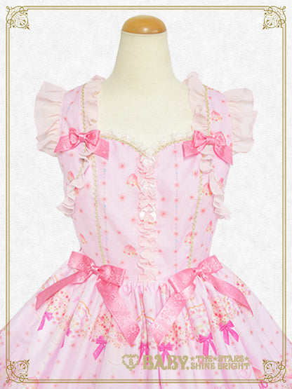 はなもも Shangri-La柄オリエンタルジャンパースカート