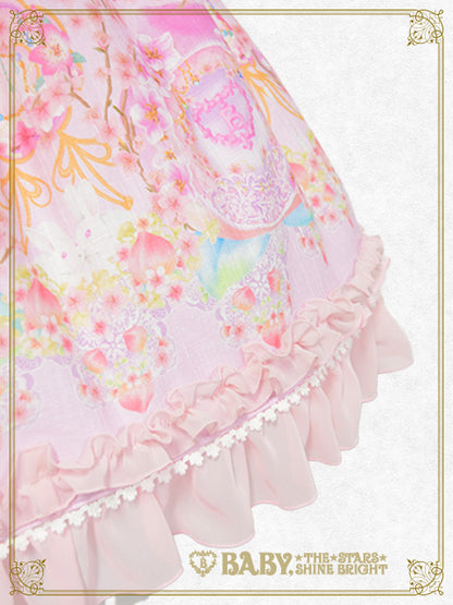 はなもも Shangri-La柄オリエンタルジャンパースカート