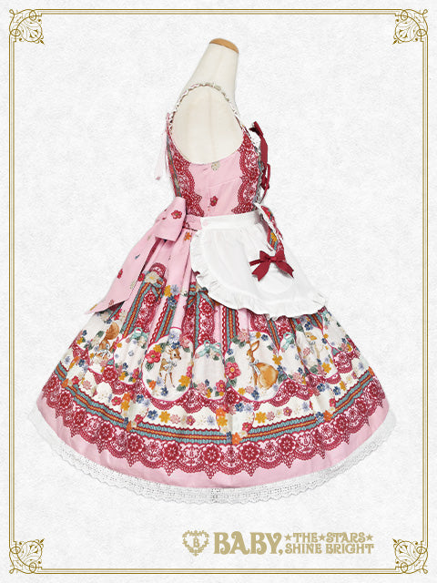 [Pre-order] Pastoral Decoration Palette Apron Jumper Skirt