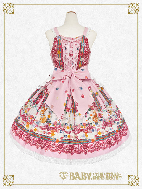 [Pre-order] Pastoral Decoration Palette Apron Jumper Skirt