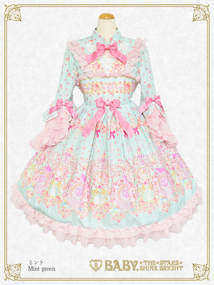 はなもも Shangri-La柄ワンピース