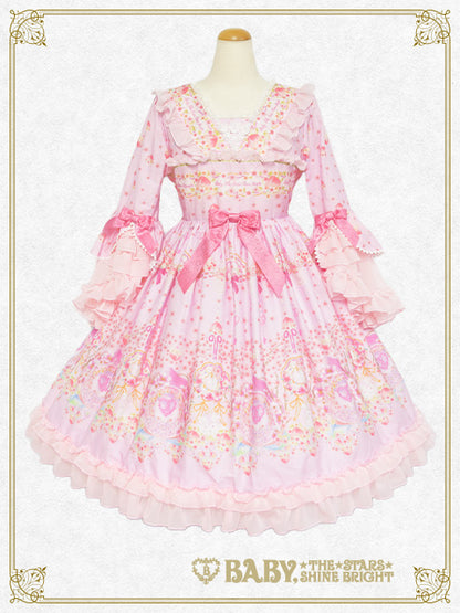 はなもも Shangri-La柄ワンピース