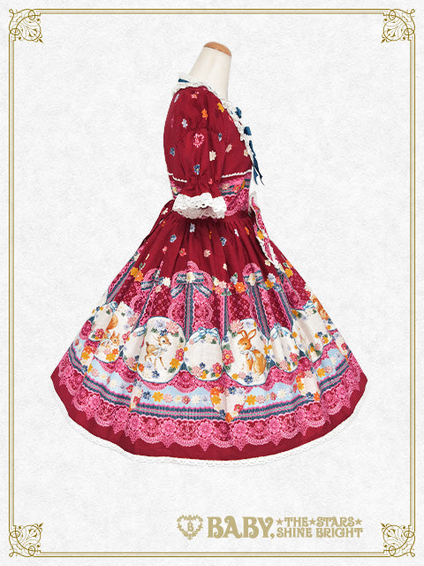 【予約】Pastoral Decoration Palette柄ワンピース