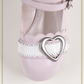 Heart buckle shoes