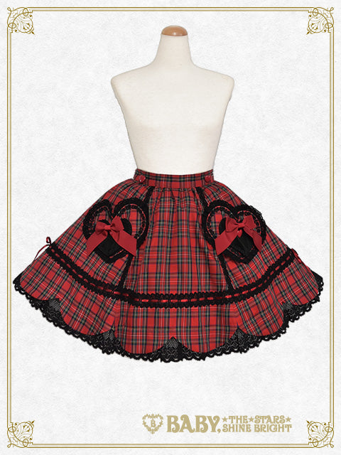 [Pre-order] Sweet Wing Tartan Check Skirt