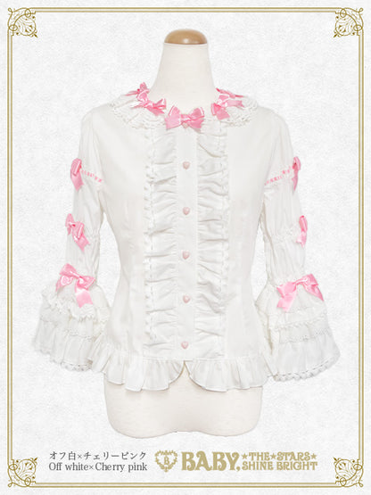 Creamy sweet macaron blouse