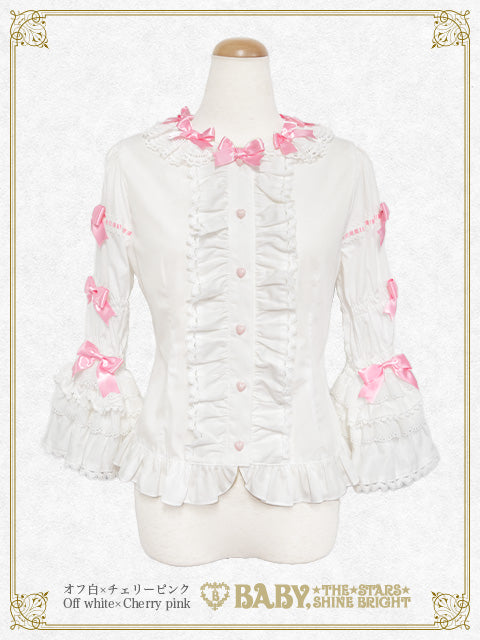 Creamy sweet macaron blouse