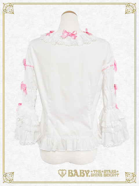 Creamy sweet macaron blouse