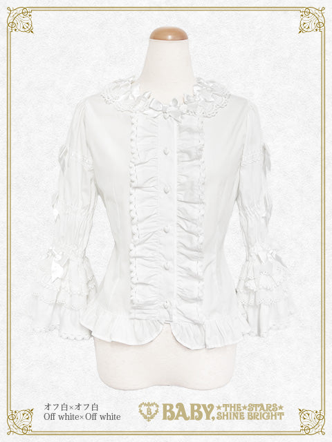 Creamy sweet macaron blouse