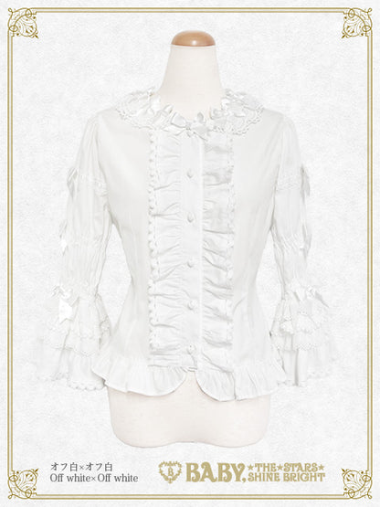 Creamy sweet macaron blouse