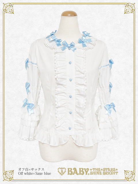 Creamy sweet macaron blouse